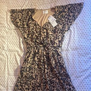 Sienna Sky Beige & Black Leopard Print Dress